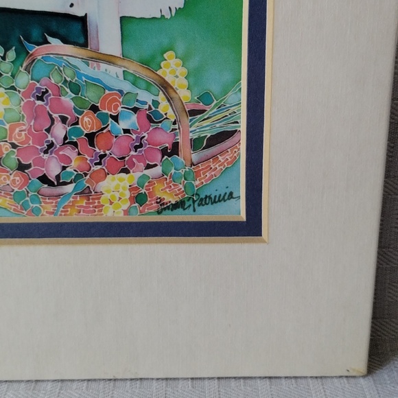 Susan Patricia 1995 art print Sitting Pretty Adirondack Chair matted unframed - Picture 7 of 10